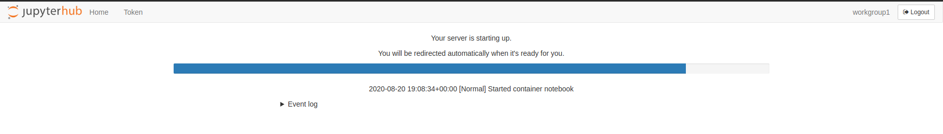 Wait for the server to start