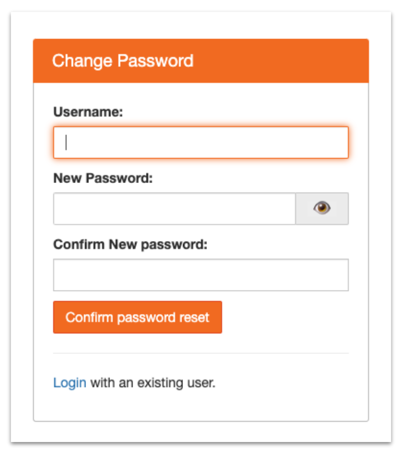 Complete and submit the Change Password form.
